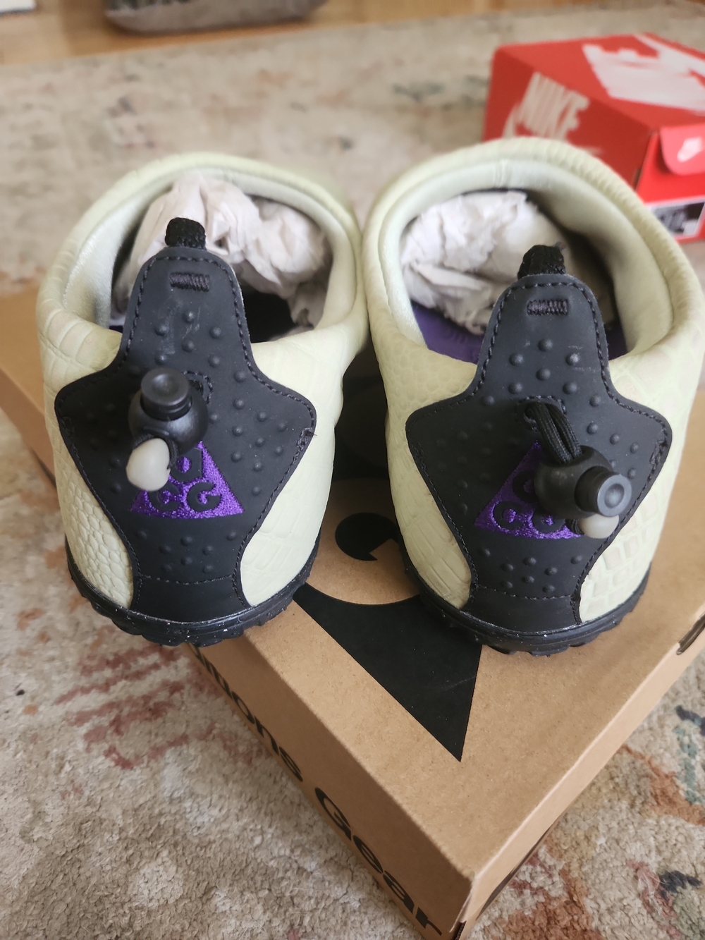 Size 15 - Nike ACG Moc Premium Olive Aura Croc With Box - Picture 3 of 10
